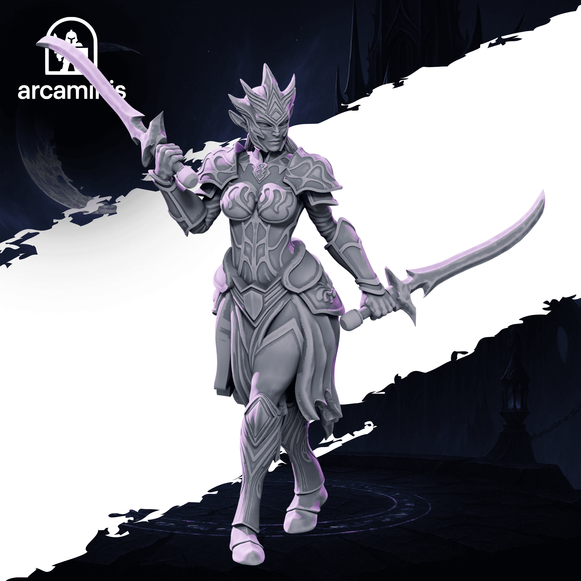 Female Dark Elf Swordsmen Unit  #6