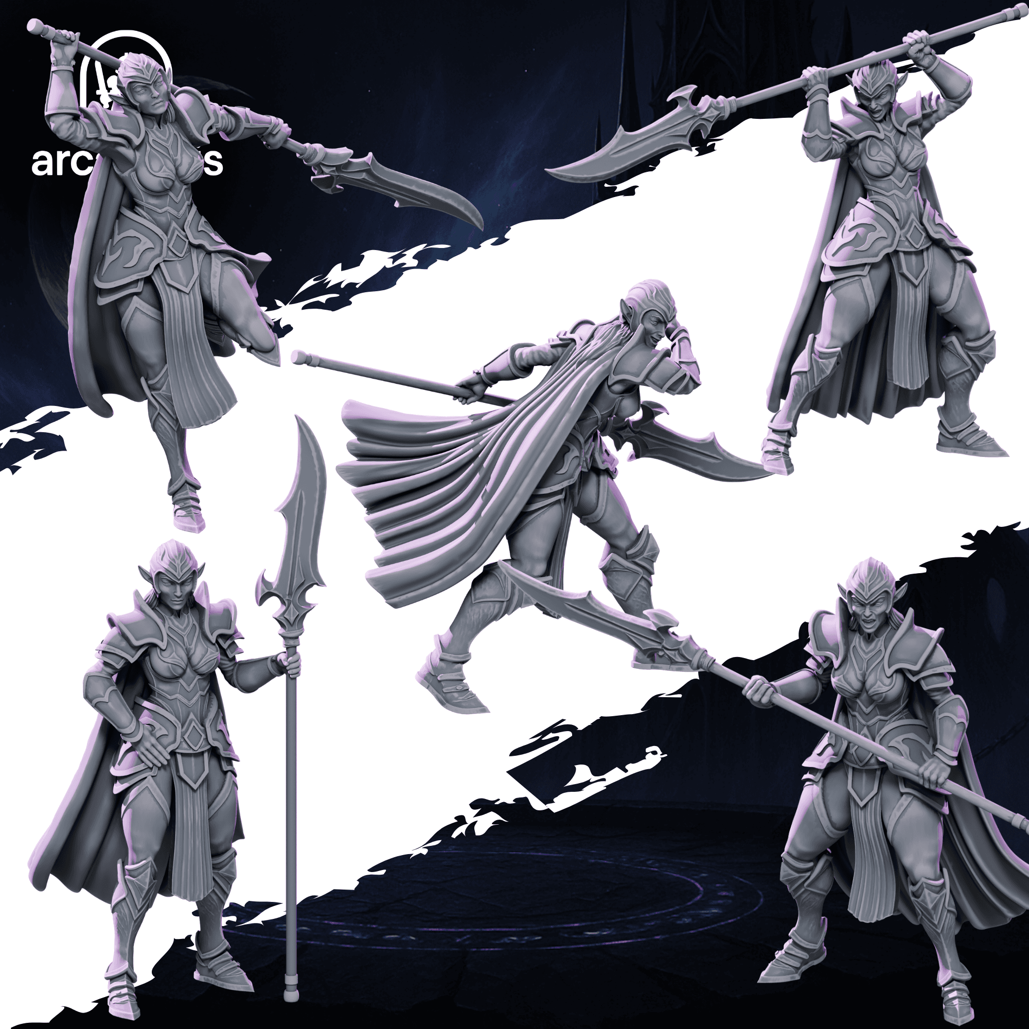 Female Dark Elf Glaive Unit 