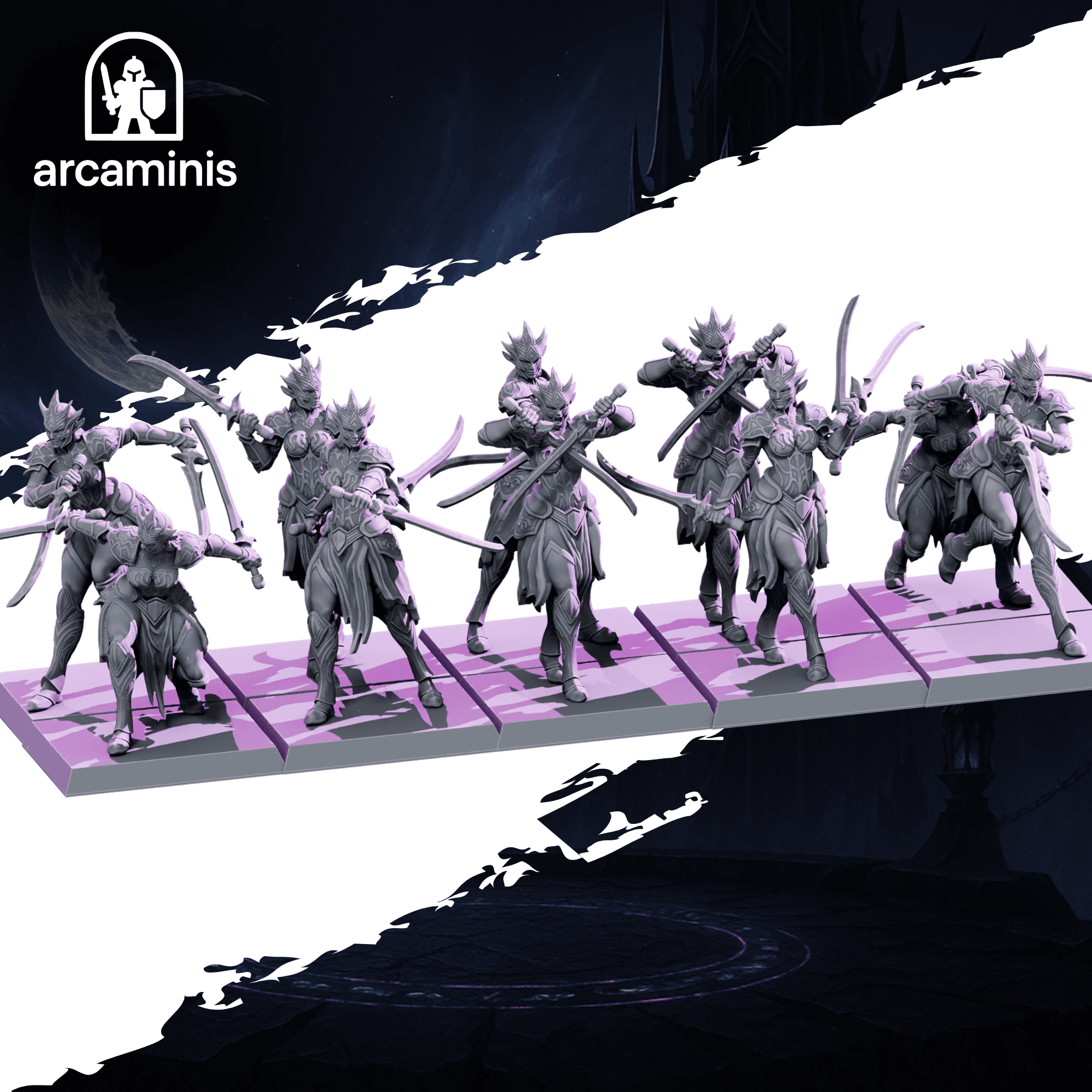 Female Dark Elf Swordsmen Unit  #4