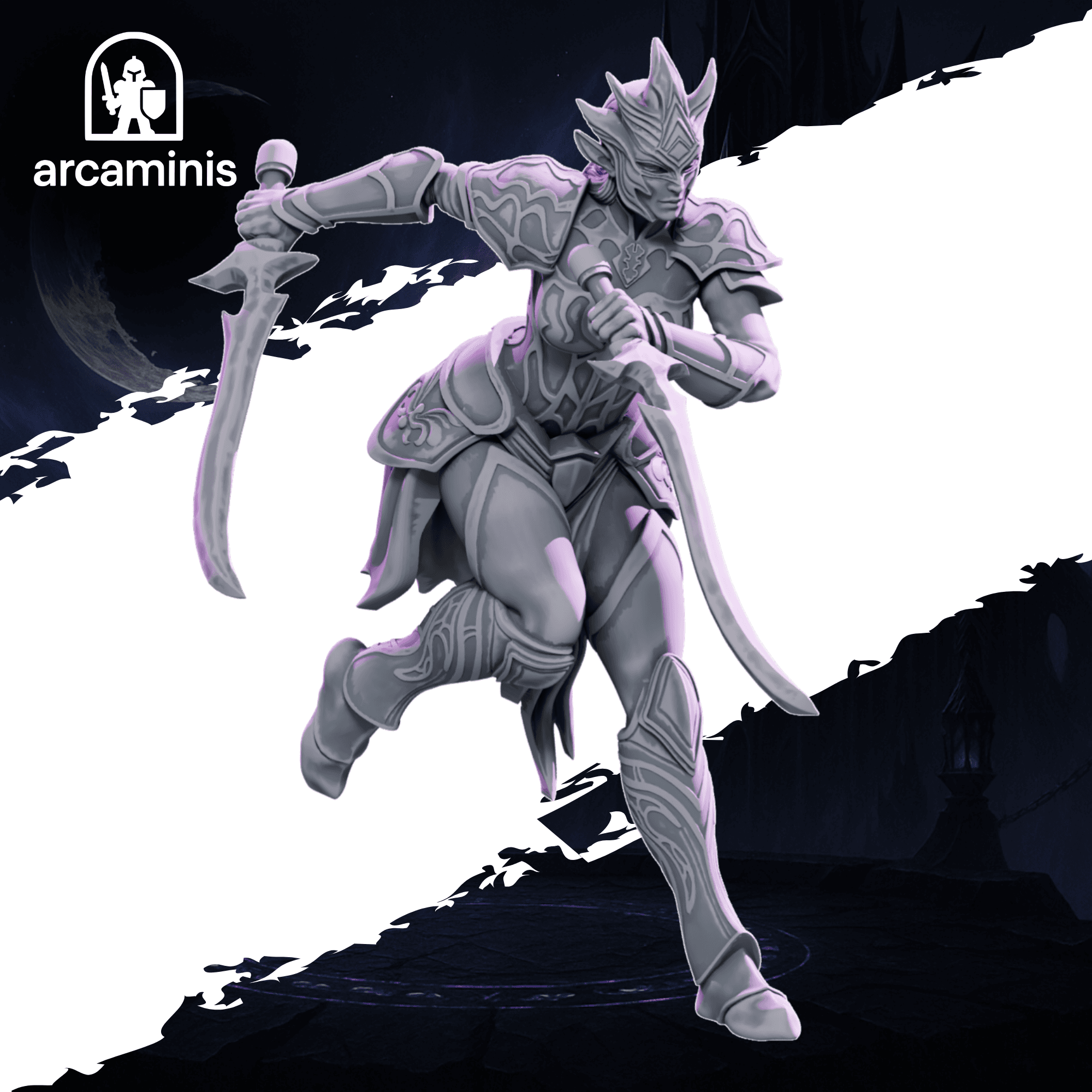 Female Dark Elf Swordsmen Unit  #7