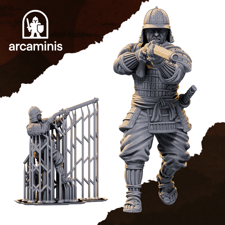 FREE SAMURAI WARRIOR Figure - JAPANESE ARMY - NPC Villagers 28mm 32MM SCALE